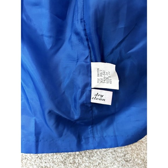 Vintage Pendleton One Button Green Blue Blazer Women’s Size 14 - Picture 5 of 8